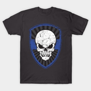 Thin Blue Line Skull T-Shirt